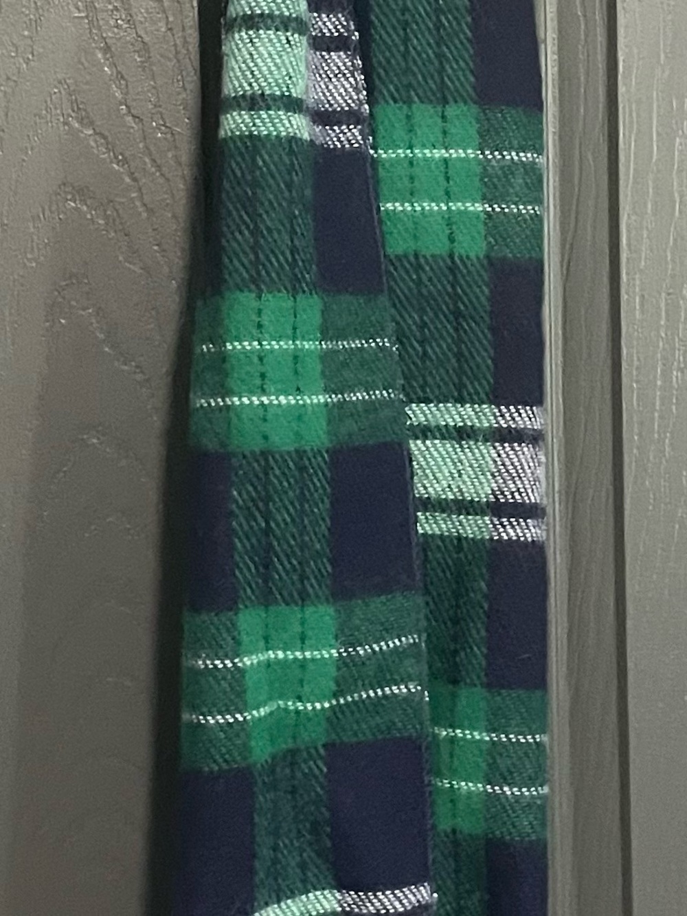 Green & Navy Plaid scarf
